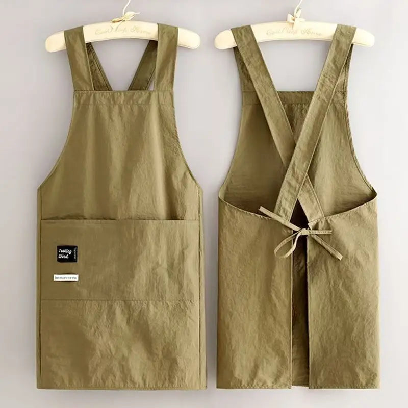 New Korean Household Kitchen Adult Waist Apron Waterproof Oil Resistant Cooking Chef Workwear for Catering Waiter Work Clothes