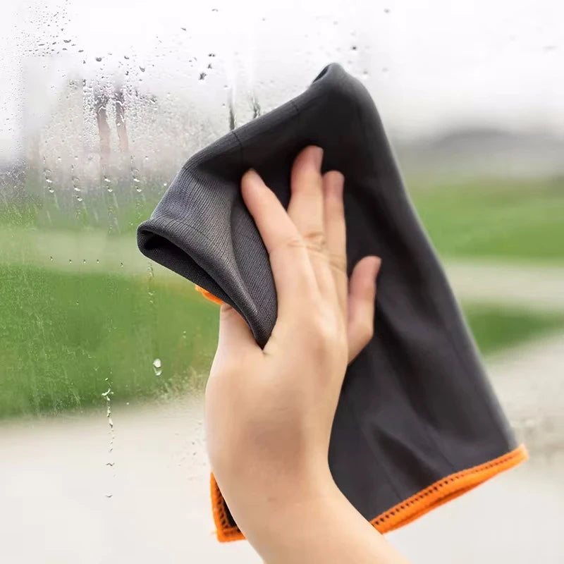 Lint Free Carbon Fiber Cleaning Cloth Glass Window Polishing Streak Free Miracle Easy Clean Rag Reusable for Kitchen Dish