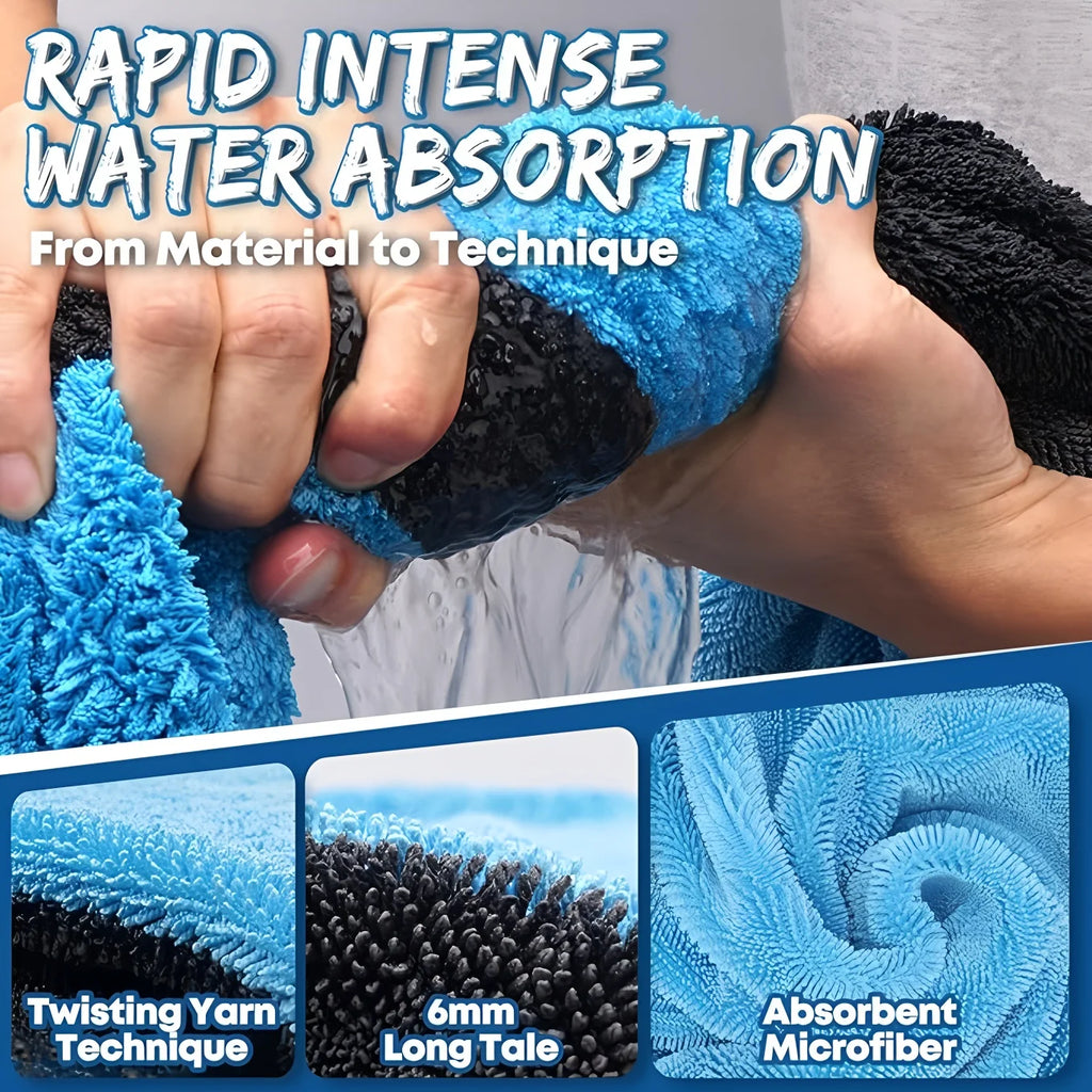 Microfiber Car Wash Towel Large Car Quick Drying Cloth Super Absorbent Car Window Cleaning Towel Thicken Car Detailing Rags
