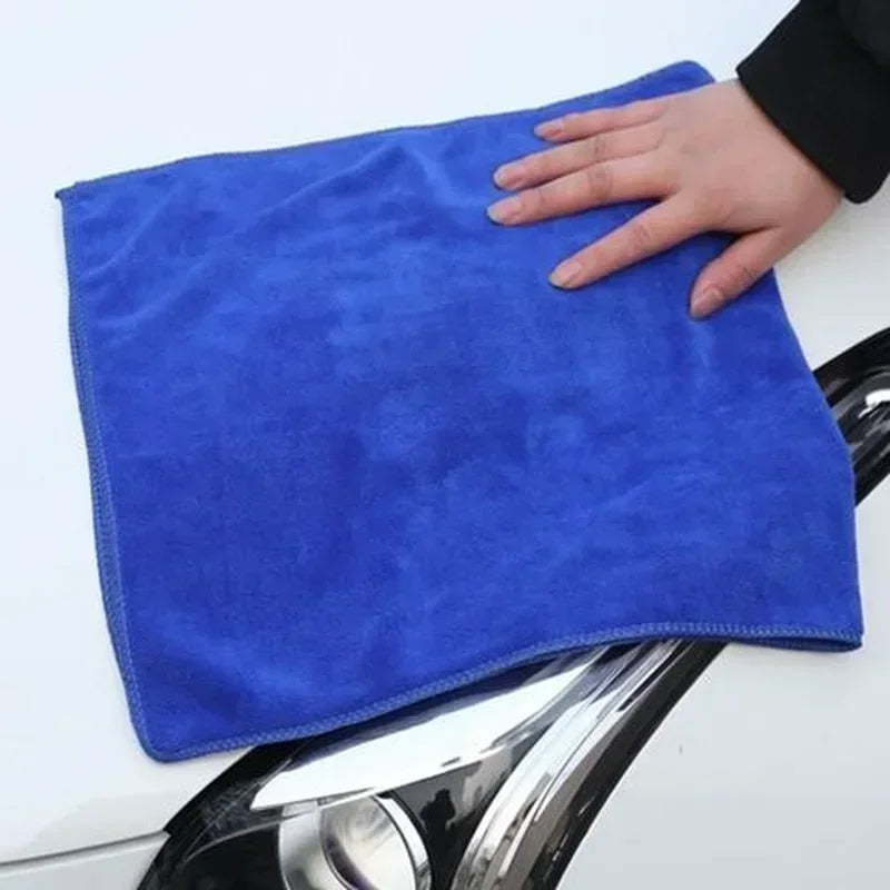 200pcs Microfiber Towels Car Wash Drying Cloth Blue Car Care Detailing Cleaning Polishing Duster Home Kitchen Washing Rags