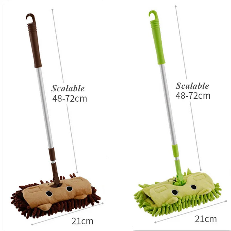 Kids Stretchable Floor Cleaning Tools Mop Broom Dustpan Play-house Toys Gift Baby Mini Sweeping House Cleaning Toys
