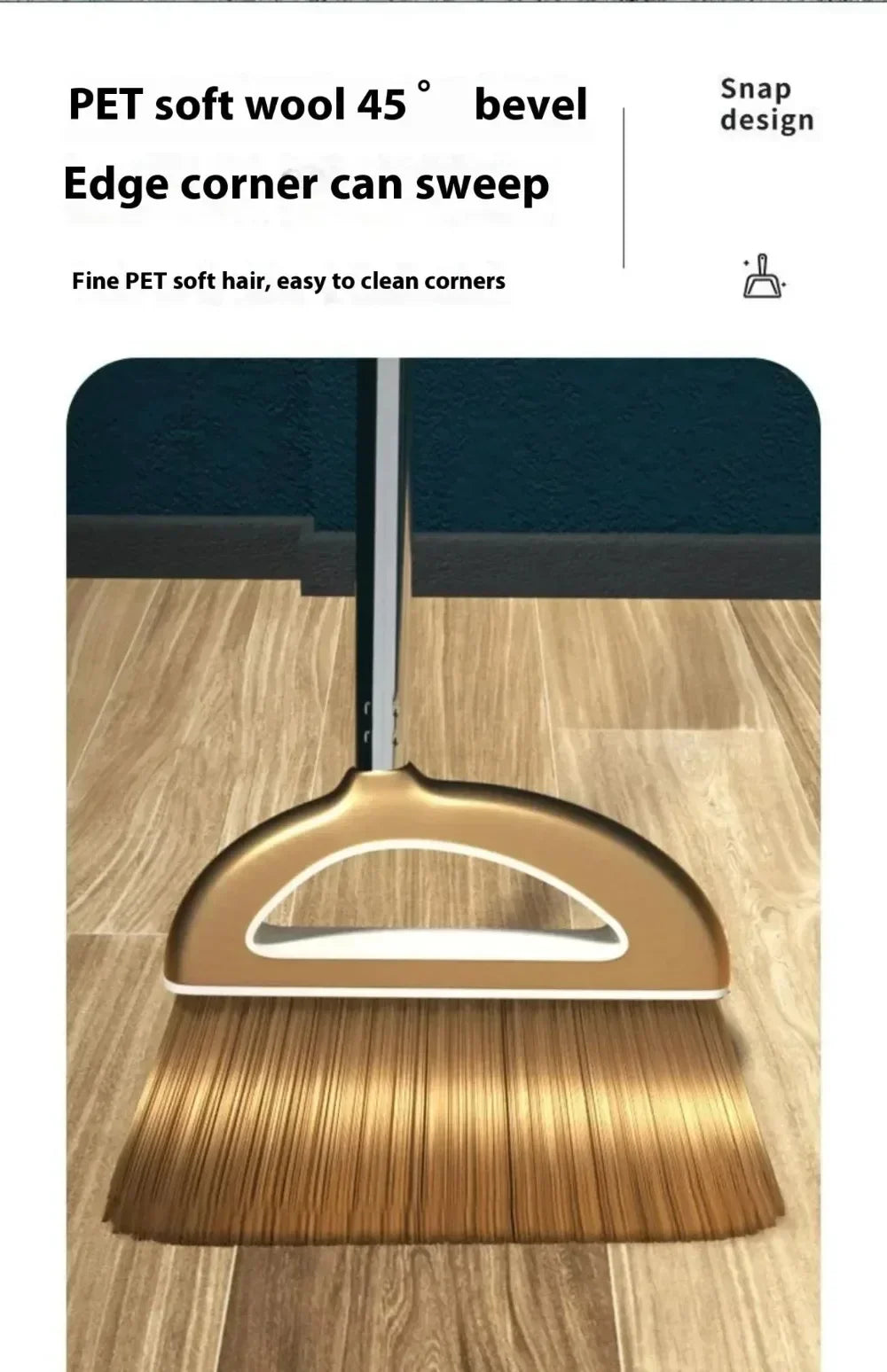 Plastic Broom and Dustpan Set Removable Combination Home Floor Cleaner Kit Sweeper Wiper Cleaning Tools Household Accessories