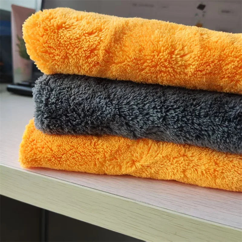 600GSM Microfiber Car Cleaning Towel 40X40cm Thickened Car Wash Towels Auto Detailing Care Drying Cloth Rags 1-20 pcs