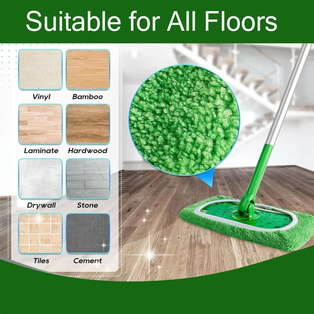 1/3/6pc Microfiber Mop Cloth Dry Cleaning Cloths Household Reusable Microfiber Mop Pads Replacement Washable Rag Towel