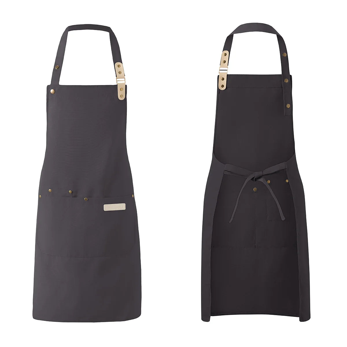 1 Piece Chef Apron Unisex Waterproof Canvas Durable for Restaurant Hotel Baking Beauty Salon Nail Art Kitchen Cooking