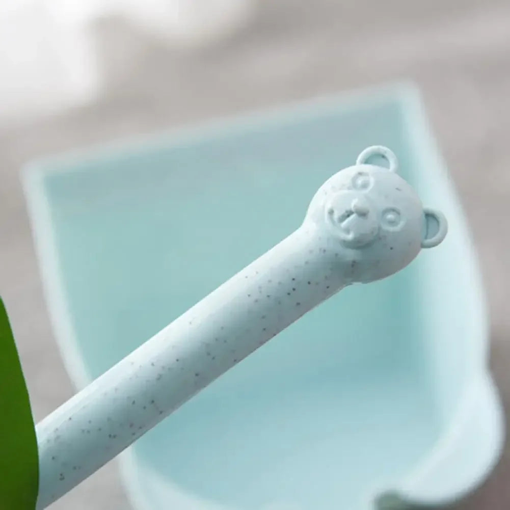 1 Set Mini Children Broom Dustpan Cartoon Flexible Bristles Kids Pretend Play Toddlers Indoor Outdoor Floor Sweeping Tool Kit