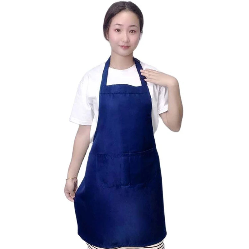 18 Colors Custom LOGO Aprons For Woman Men Chef Work Grill Restaurant Bar Shop Cafes Beauty Nails Studios Uniform Thin Apron