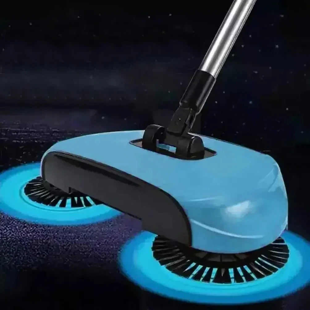 360° Hand Push Sweeper Vacuum Cleaner Sweeping and Mopping All-in-one Machine Broom Dustpan Combination for Home Office Cleaning