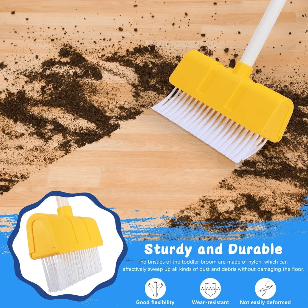 Kids Cleaning Toy Set Children Broom Dust Pan Set for Housekeeping Pretend Play Cleaning Set, Cleaning Toys Gift for Girls Boys