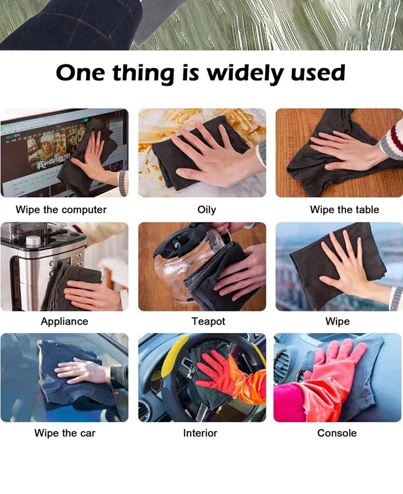 Magic Cleaning Cloths Reusable Microfiber Washing Rags Microfiber Glass Clean Towel Washable Lint-free Cleaning Rags