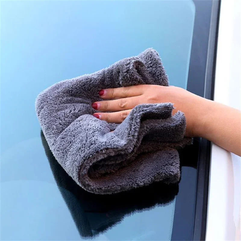 600GSM Microfiber Car Cleaning Towel 40X40cm Thickened Car Wash Towels Auto Detailing Care Drying Cloth Rags 1-20 pcs