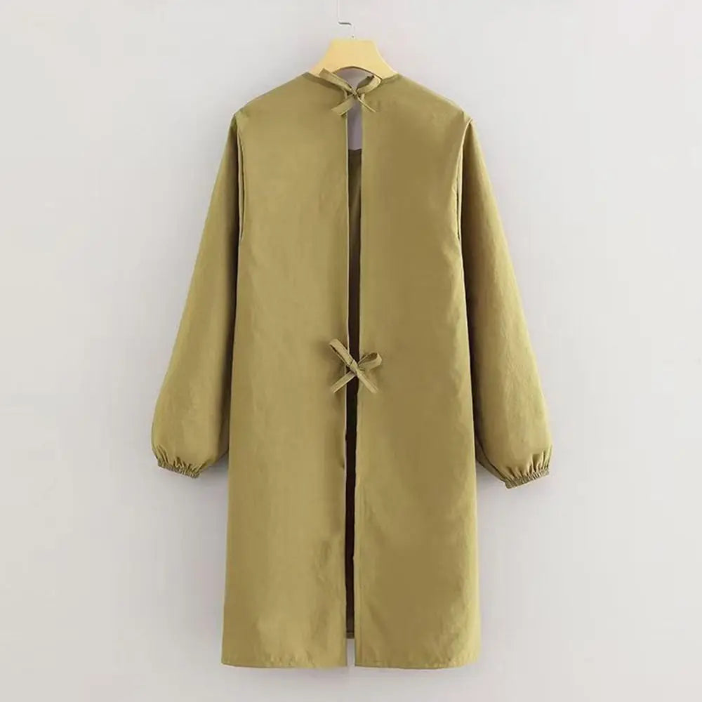 Solid color Kitchen Apron Long Sleeve Waterproof Coffee House Aprons Anti-fouling Breathable Catering Work Clothes