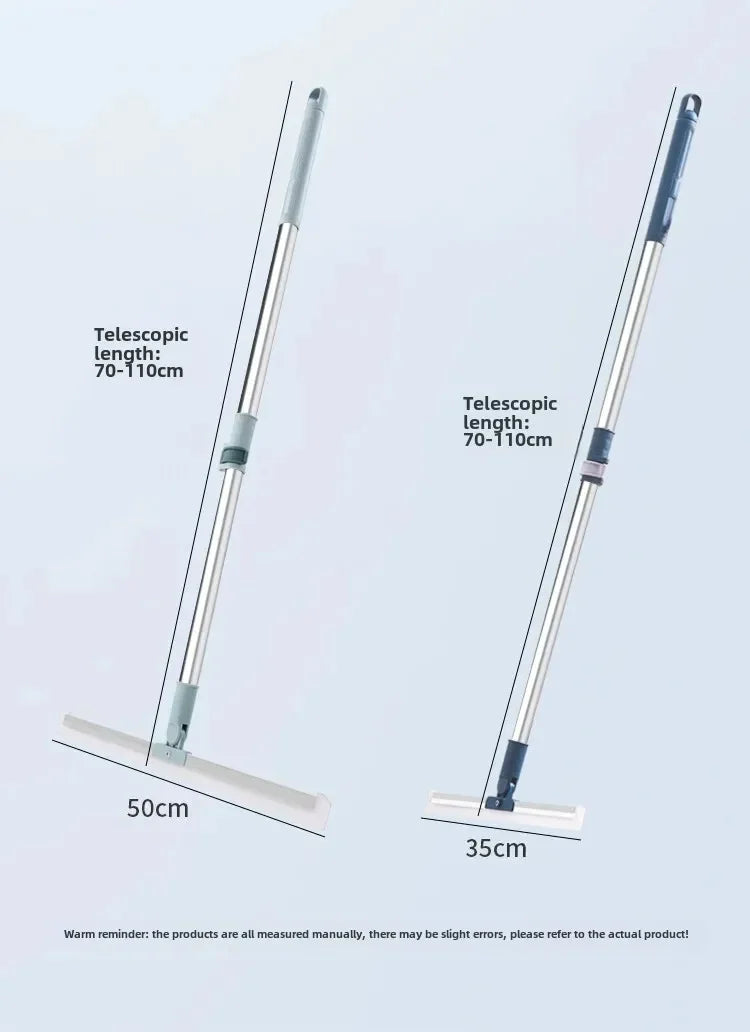 Magic Broom Silicone Bathroom Floor Scraper Household Bathroom Cleaning Squeegee Plastic Handle Two-In-One Dry And Wet Use