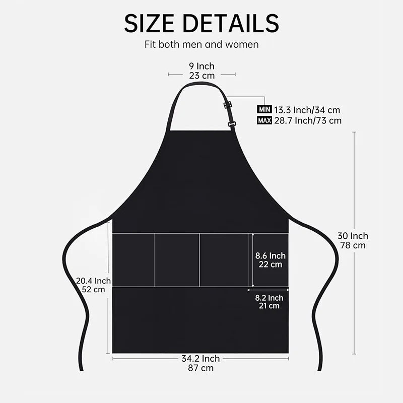 Large Size Adjustable Apron with 4 Pockets for Pet Grooming Hairdressing Nail Salon Artist's  Apron