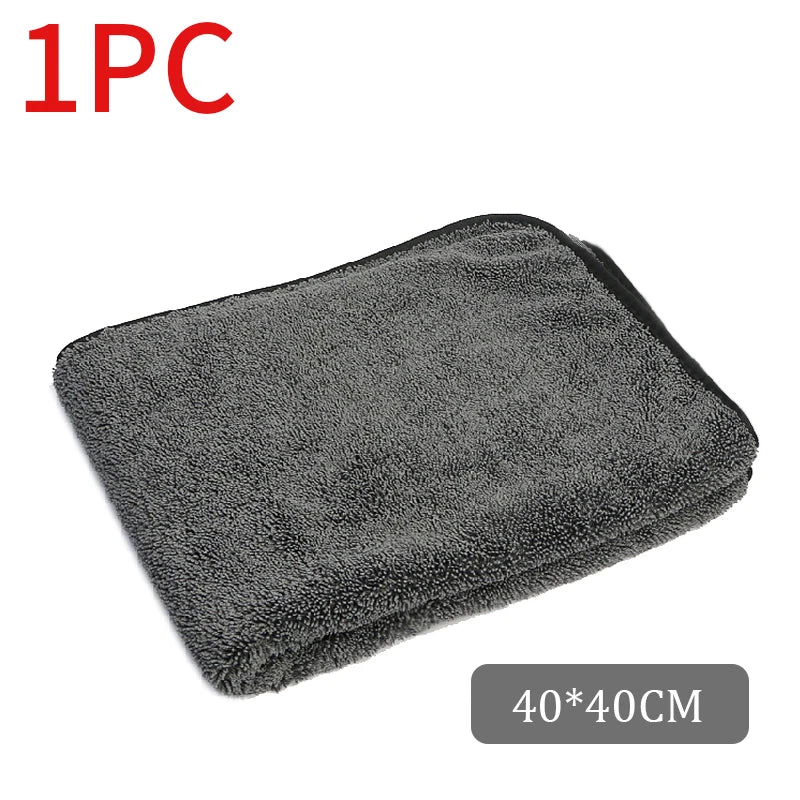 40x40/40x60/60x90CM Microfiber Towels 600GSM Ultra-Thick Car Washing Towel Auto Extra Soft Rag Car Care Cleaning Drying Cloth