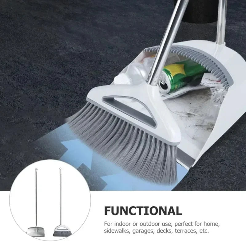 Plastic Broom and Dustpan Set Removable Combination Home Floor Cleaner Kit Sweeper Wiper Cleaning Tools Household Accessories