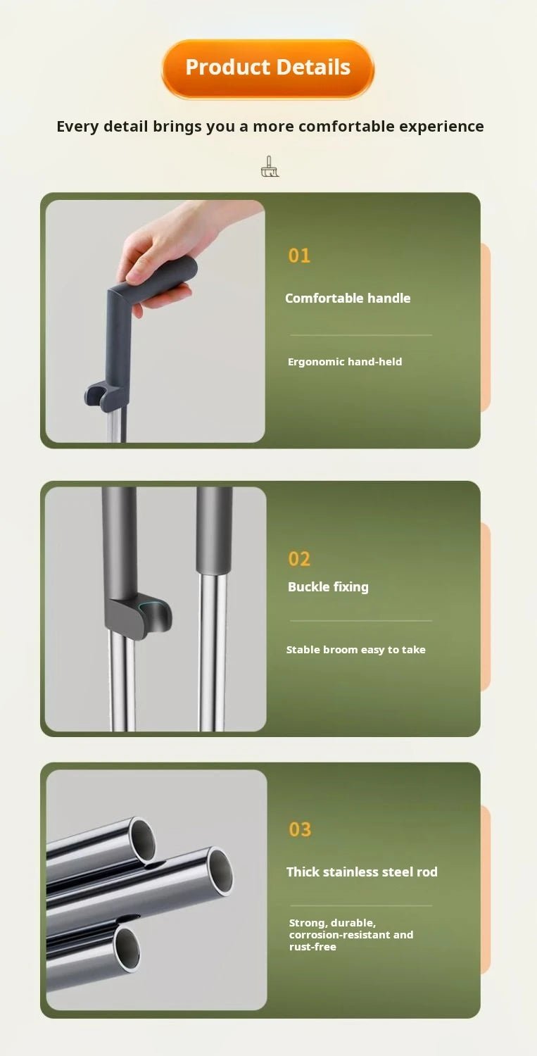 JOYBOS 30cm Broom Dustpan Set 180 Rotate Sweep Floor Brush For Home Office Living Room Garbage Shovel Broom Cleaning Tool