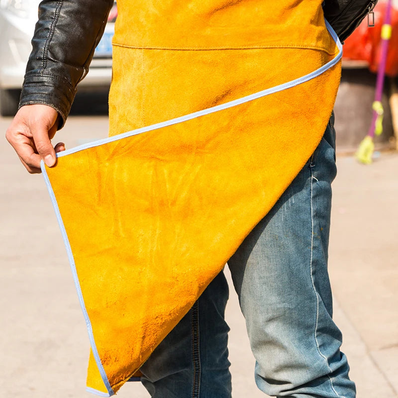 Washable Wear resistant Heat Insulation Cowhide Leather Welding Apron Soldering Protective Clothing Blacksmith