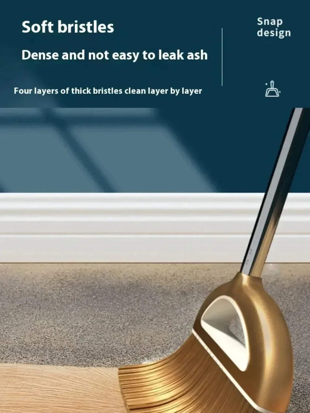 Plastic Broom and Dustpan Set Removable Combination Home Floor Cleaner Kit Sweeper Wiper Cleaning Tools Household Accessories