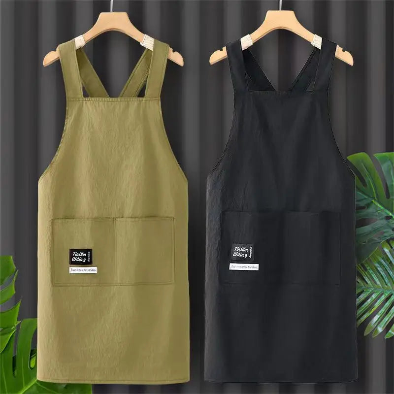 New Korean Household Kitchen Adult Waist Apron Waterproof Oil Resistant Cooking Chef Workwear for Catering Waiter Work Clothes