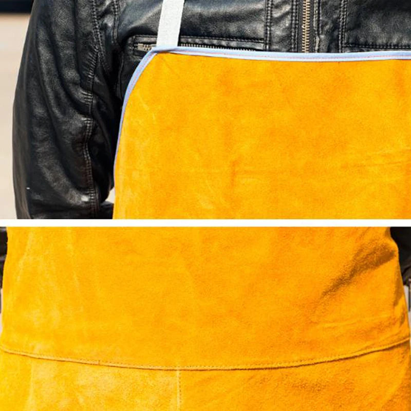 Washable Wear resistant Heat Insulation Cowhide Leather Welding Apron Soldering Protective Clothing Blacksmith