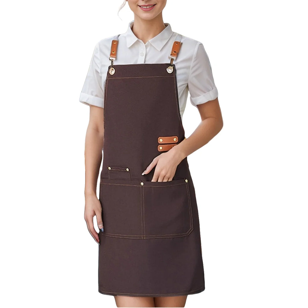 Chef's apron for hotel cooking restaurant waiter; ladies' restaurant coffee shop baking shop manicure shop work apron uniform fo