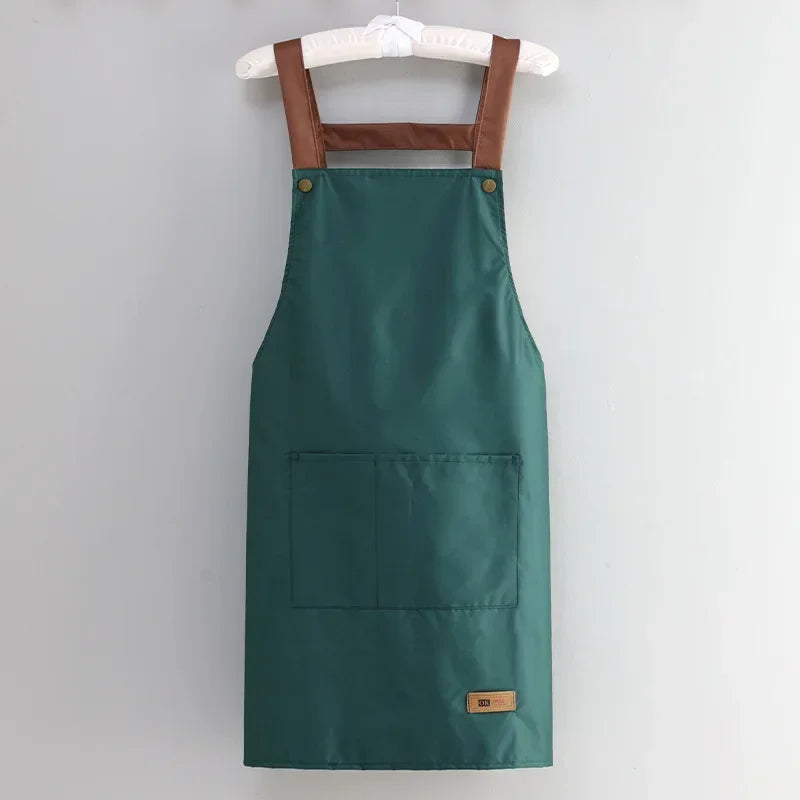 Resistant Dirt Apron Waterproof and Oil Resistant Household Kitchen Cooking Fashion Apron Adult Work Clothes Kitchen Accessories