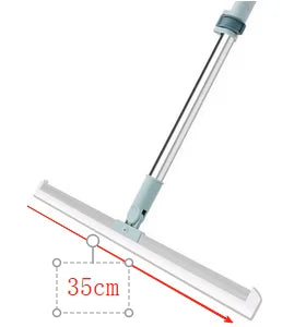 Magic Broom Silicone Bathroom Floor Scraper Household Bathroom Cleaning Squeegee Plastic Handle Two-In-One Dry And Wet Use