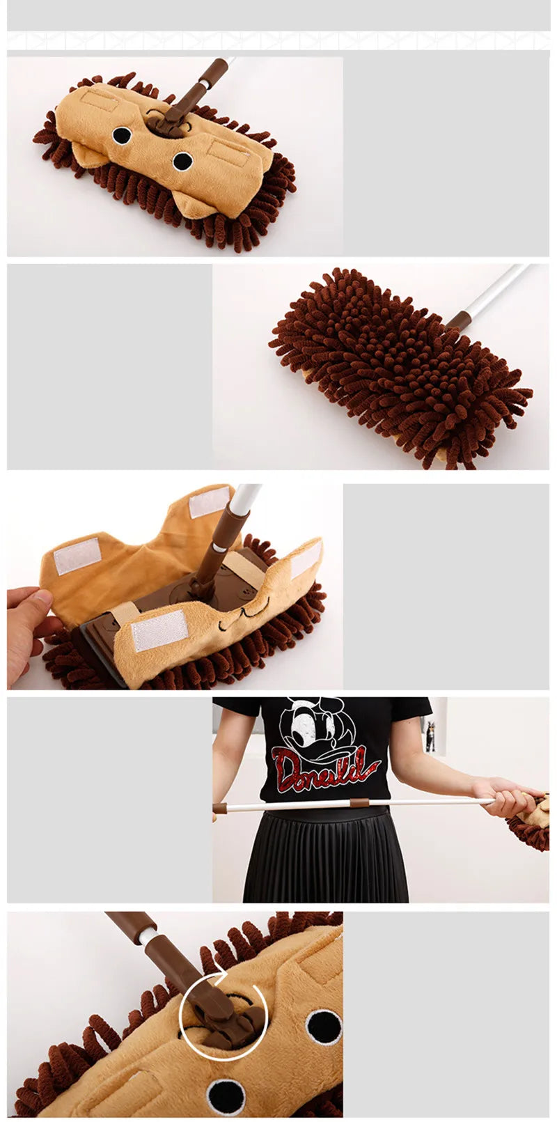 Kids Stretchable Floor Cleaning Tools Mop Broom Dustpan Play-house Toys Gift Baby Mini Sweeping House Cleaning Toys