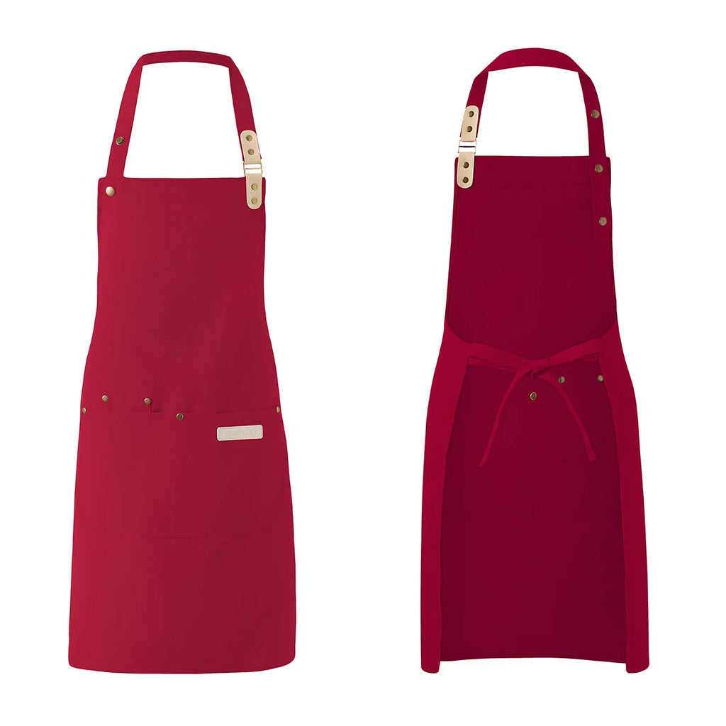1 Piece Chef Apron Unisex Waterproof Canvas Durable for Restaurant Hotel Baking Beauty Salon Nail Art Kitchen Cooking