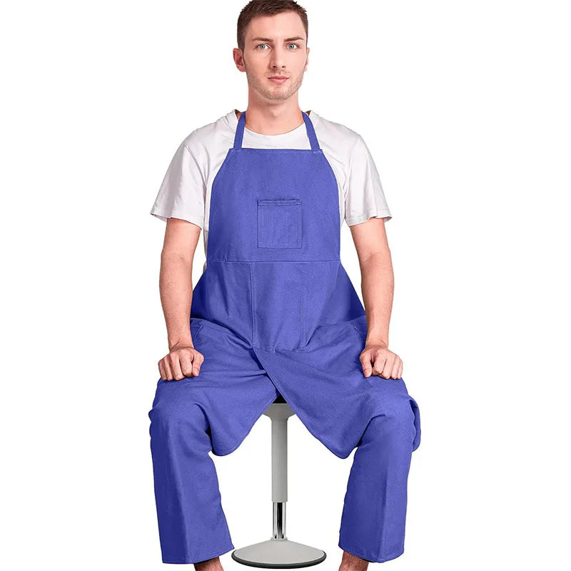 Hot Selling Split Apron for Men Women Kitchen Cooking Pottery Painting DIY Gift Long Durable Waterproof Design