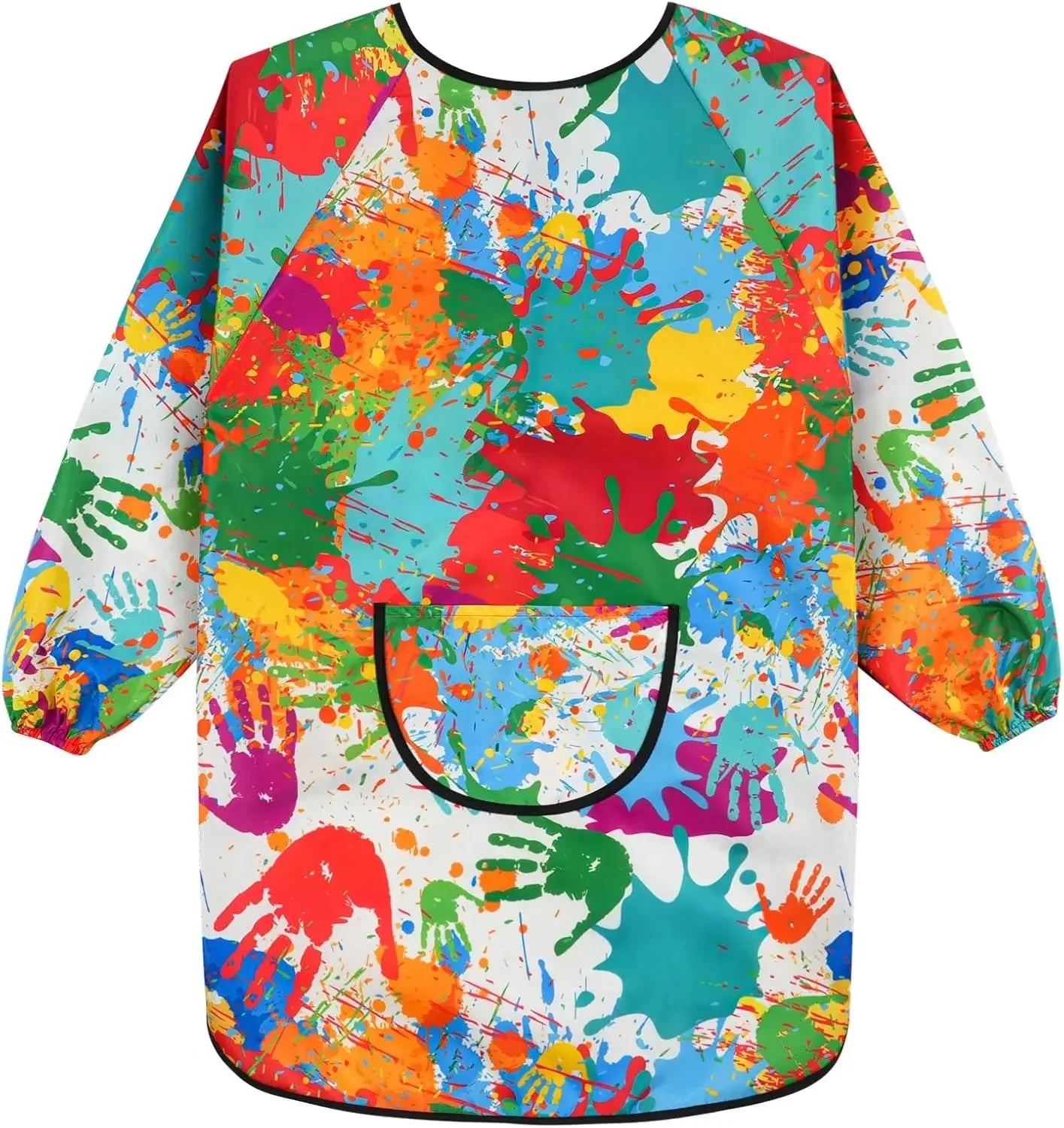 Painted Children's Apron Waterproof Apron Long Sleeve with Pockets 6 To 12 Years Old for Crafts Cooking and Painting Apron