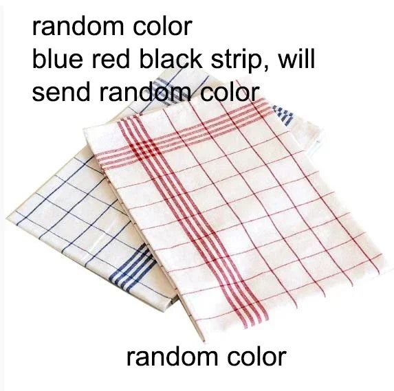 Large Plaid Kitchen Dish Towels Tea Towels Soft and Reusable Cleaning Cloths Quick Drying Dish Rags for Washing Dishes