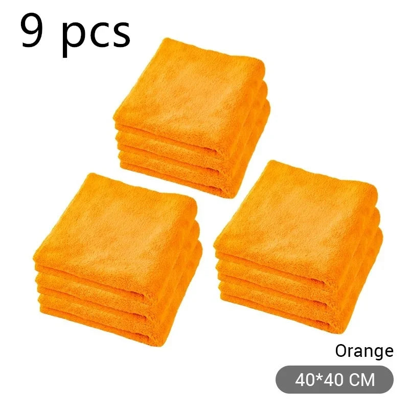 600GSM Microfiber Car Cleaning Towel 40X40cm Thickened Car Wash Towels Auto Detailing Care Drying Cloth Rags 1-20 pcs