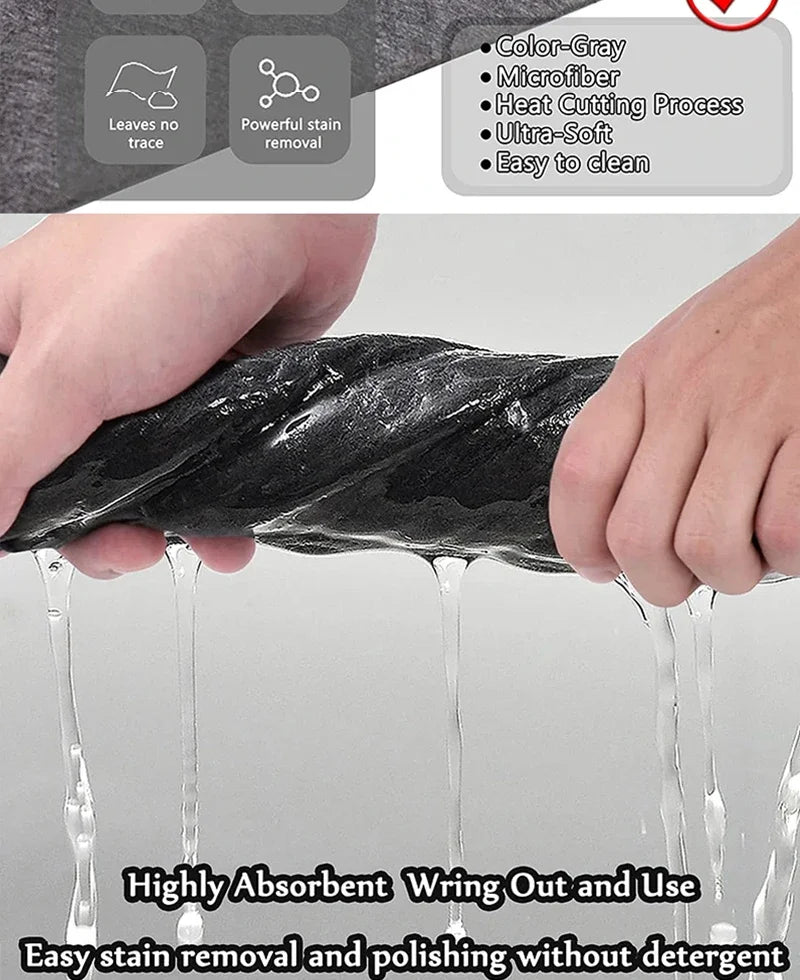 Magic Cleaning Cloths Reusable Microfiber Washing Rags Microfiber Glass Clean Towel Washable Lint-free Cleaning Rags