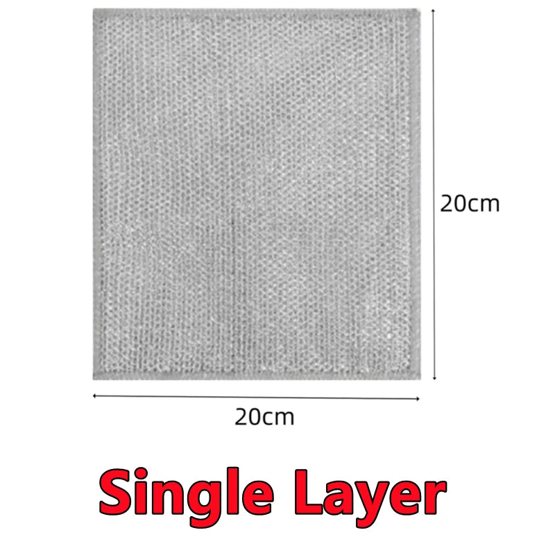 30-1pc Magic Cleaning Cloth Thickened Double-sided Metal Steel Wire Rags Kitchen Dish Pot Washdishing Cloths Towel Clean Tools