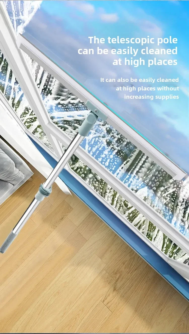 Magic Broom Silicone Bathroom Floor Scraper Household Bathroom Cleaning Squeegee Plastic Handle Two-In-One Dry And Wet Use