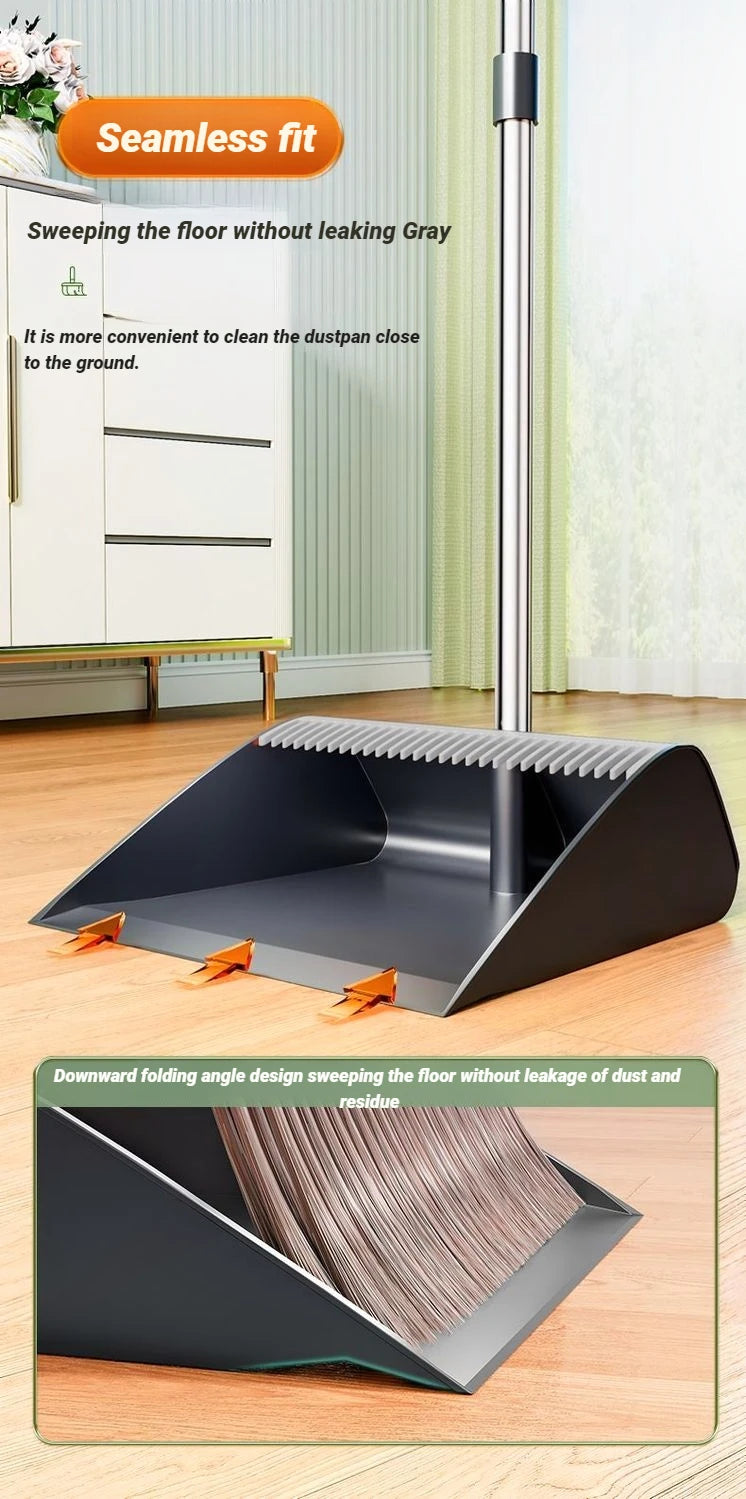 JOYBOS 30cm Broom Dustpan Set 180 Rotate Sweep Floor Brush For Home Office Living Room Garbage Shovel Broom Cleaning Tool