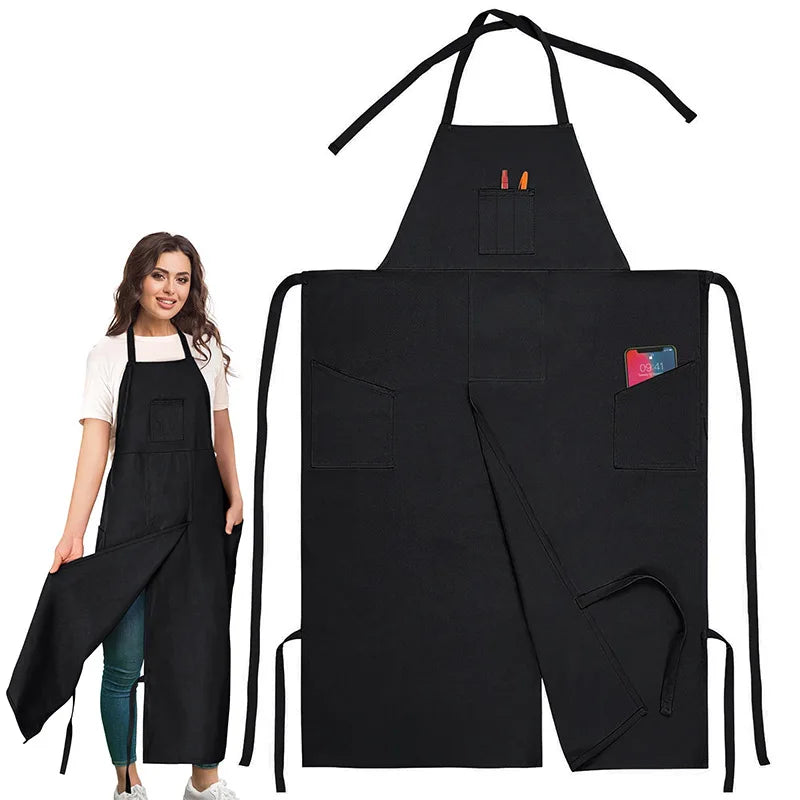 Hot Selling Split Apron for Men Women Kitchen Cooking Pottery Painting DIY Gift Long Durable Waterproof Design