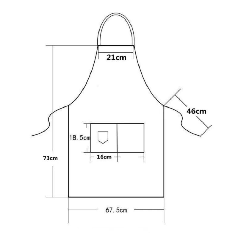New Fashion Kitchen Aprons for Woman Men Chef Work Apron for Grill Restaurant Bar Shop Cafes Beauty Nails Studios Uniform Aprons