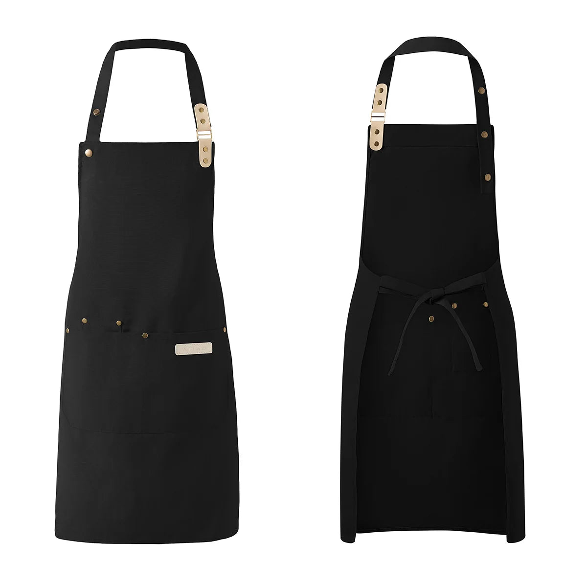 1 Piece Chef Apron Unisex Waterproof Canvas Durable for Restaurant Hotel Baking Beauty Salon Nail Art Kitchen Cooking