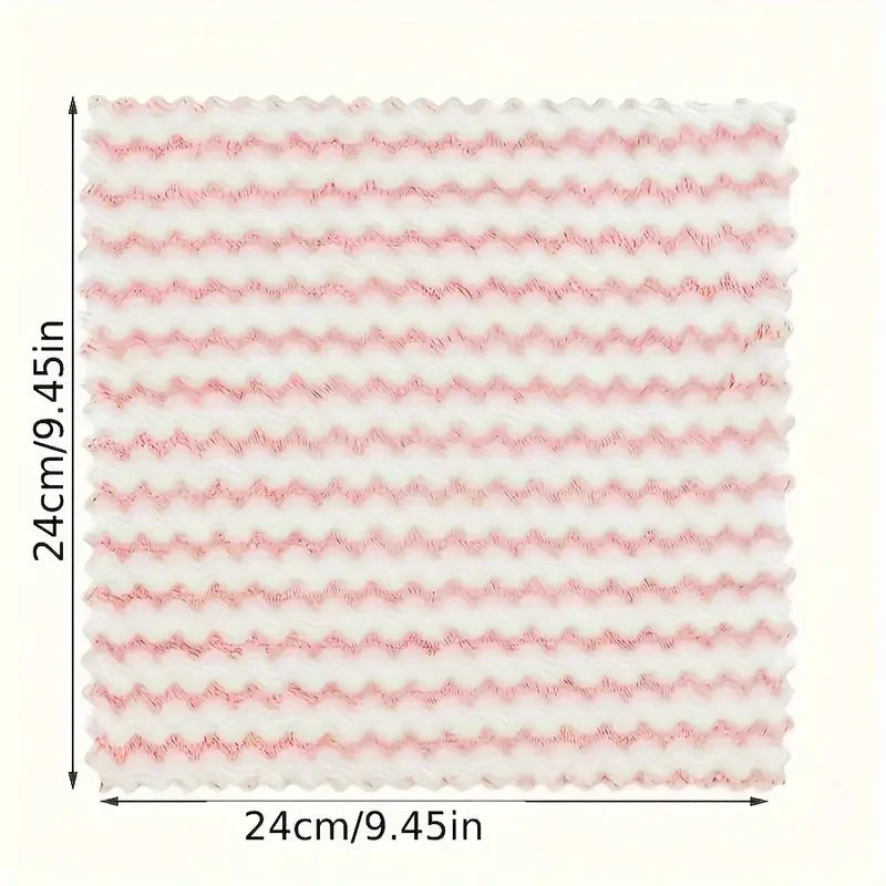 10/40PCS Super Absorbent Dishcloths Coral Fleece Cleaning Cloths Thickened Kitchen Washing Dish Rags Glass Windows Wipe Towels