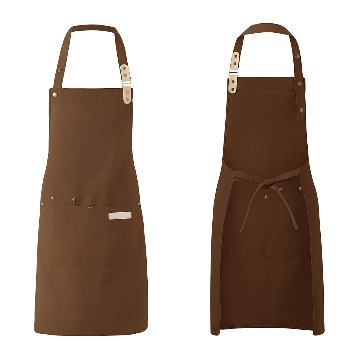 1 Piece Chef Apron Unisex Waterproof Canvas Durable for Restaurant Hotel Baking Beauty Salon Nail Art Kitchen Cooking