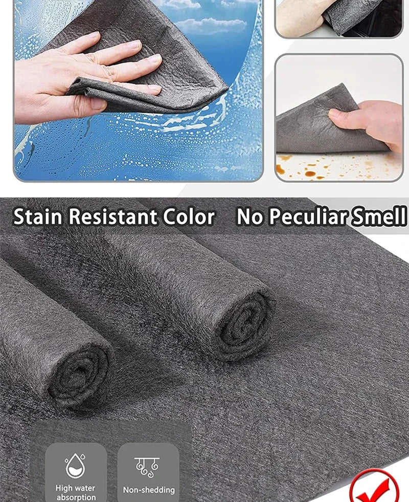 Magic Cleaning Cloths Reusable Microfiber Washing Rags Microfiber Glass Clean Towel Washable Lint-free Cleaning Rags