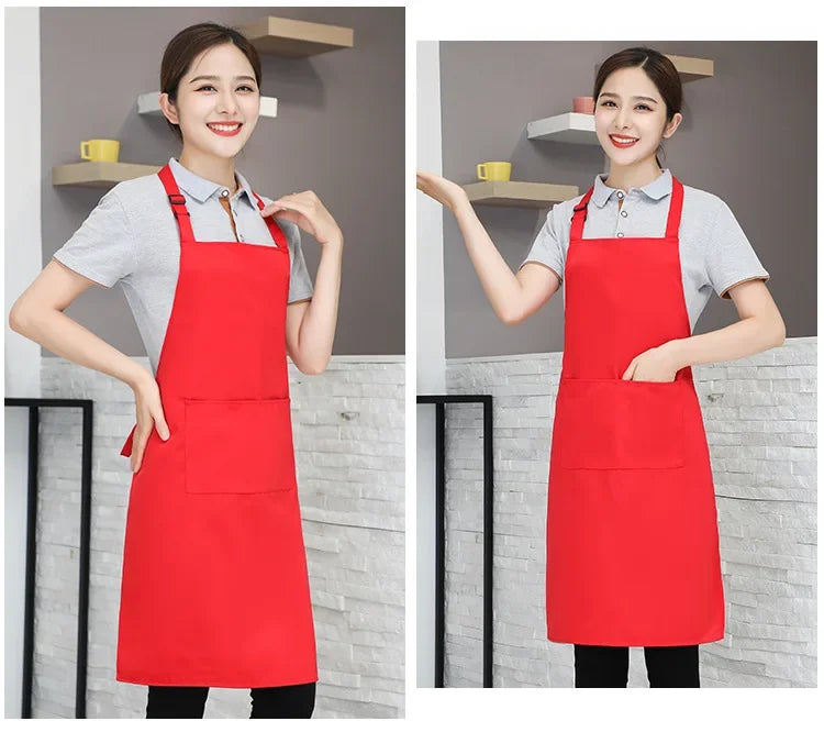 Customizable White Black Apron Customize Logo Personalized Apron Waterproof For Man Women Cooking Restaurant Waiter Work Clothes