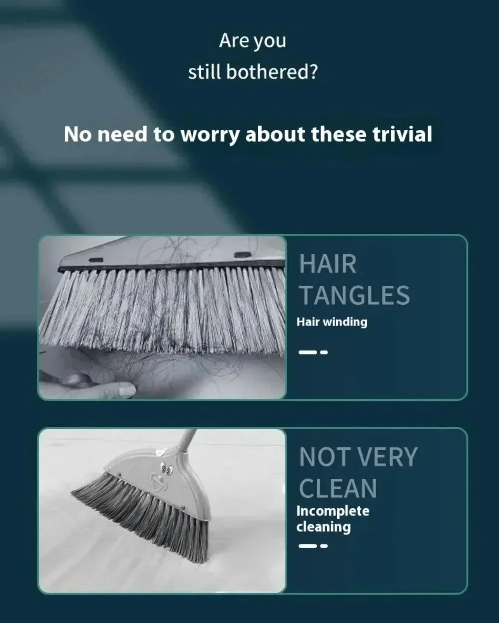 Plastic Broom and Dustpan Set Removable Combination Home Floor Cleaner Kit Sweeper Wiper Cleaning Tools Household Accessories