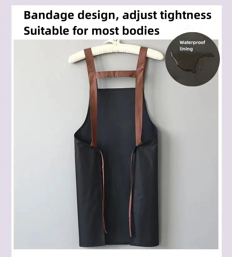 Resistant Dirt Apron Waterproof and Oil Resistant Household Kitchen Cooking Fashion Apron Adult Work Clothes Kitchen Accessories