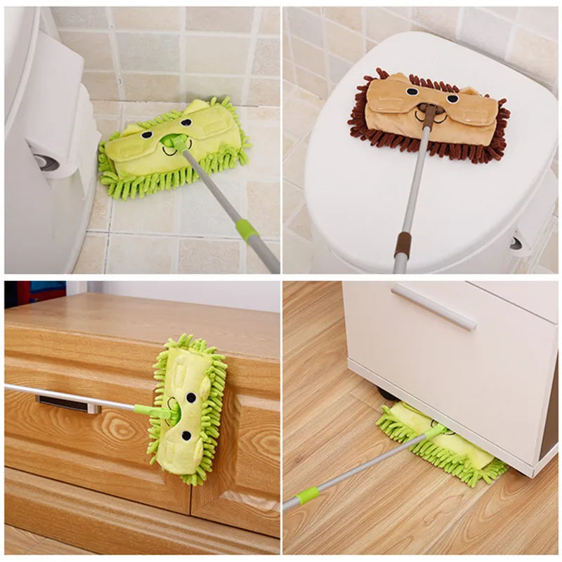 Kids Stretchable Floor Cleaning Tools Mop Broom Dustpan Play-house Toys Gift Baby Mini Sweeping House Cleaning Toys