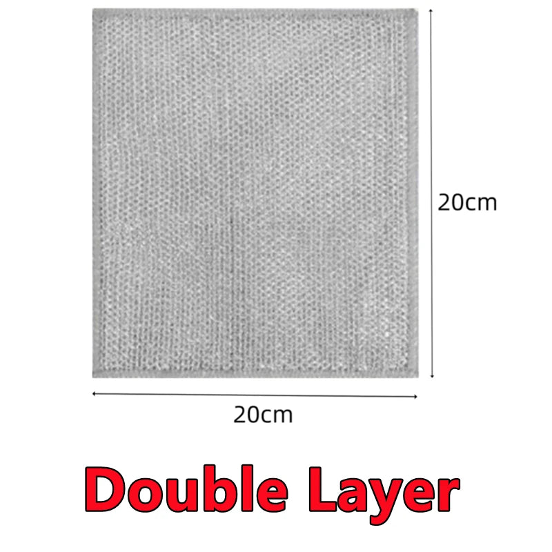 30-1pc Magic Cleaning Cloth Thickened Double-sided Metal Steel Wire Rags Kitchen Dish Pot Washdishing Cloths Towel Clean Tools
