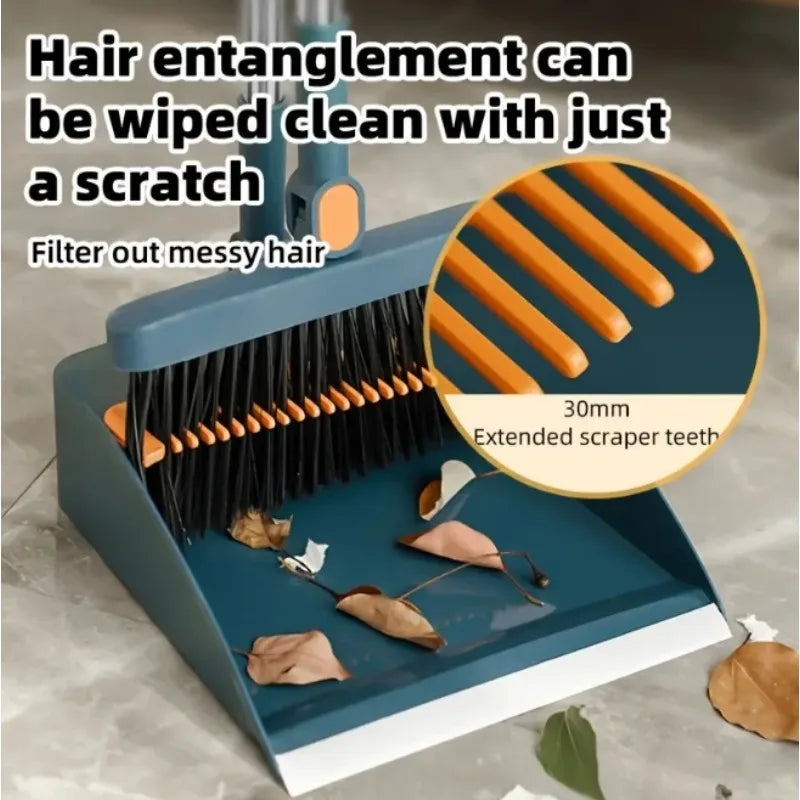 Two piece new broom set, dustpan combination, household sweeping broom, folding broom, wiper, dustpan, garbage shovel